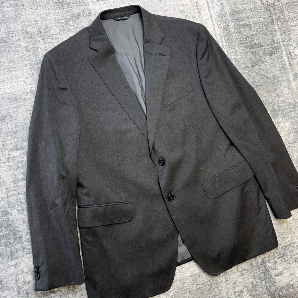 Banana Republic Blazer Jacket Men 42S Charcoal Sport Coat Wool Modern Fit Formal